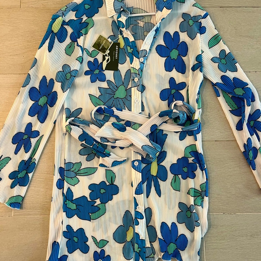 Floral ribbed dress
